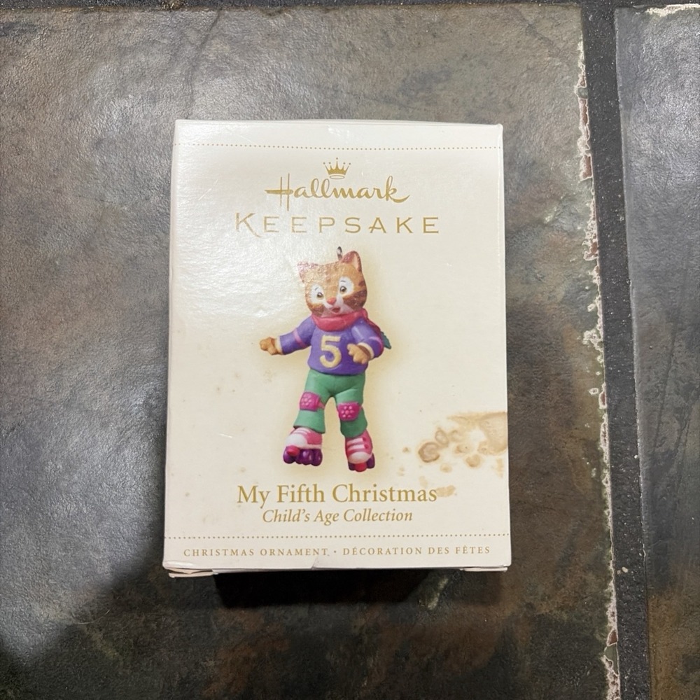 Hallmark Keepsake My Fifth Christmas Child's Age Collection Ornament 2006 Cat